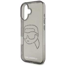 Karl Lagerfeld IML Rhinestones Karl Head Case for iPhone 16 Black | Techbox