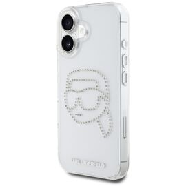 Karl Lagerfeld IML Rhinestones Karl Head Case for iPhone 16 Clear | Techbox
