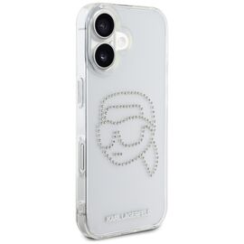 Karl Lagerfeld IML Rhinestones Karl Head Case for iPhone 16 Clear | Techbox