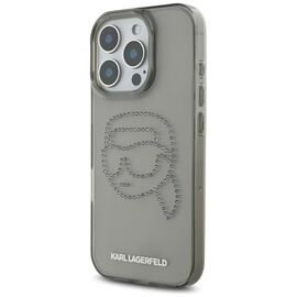 Karl Lagerfeld IML Rhinestones Karl Head Case for iPhone 16 Pro Black | Techbox