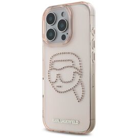 Karl Lagerfeld IML Rhinestones Karl Head Case for iPhone 16 Pro Pink | Techbox