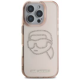 Karl Lagerfeld IML Rhinestones Karl Head Case for iPhone 16 Pro Pink | Techbox