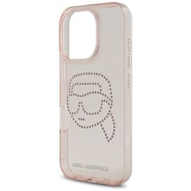 Karl Lagerfeld IML Rhinestones Karl Head Case for iPhone 16 Pro Pink | Techbox