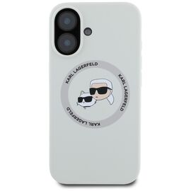 Karl Lagerfeld Silicone Double Heads And Circle MagSafe case for iPhone 16 beige - Apple Cases - Cases - Techbox