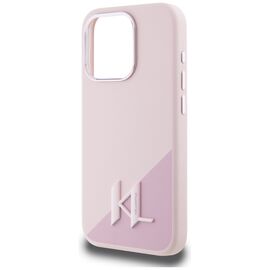 Karl Lagerfeld Silicone Shadow Metal Initial MagSafe Case for iPhone 15 Pro Max Pink - Uncategorized Cases (2) - Cases - Techbox