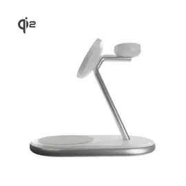 Puro Mag Station Qi2 3-in-1 Wireless Charger Compatible with MagSafe - White | Techbox