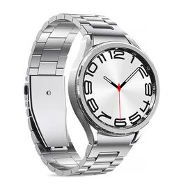Puro METAL Stainless Steel Strap for Samsung Galaxy Watch 4 / 4 Classic / 5 / 5 Pro / 6 / 6 Classic - Silver - Accessories - Smartwatches & Accessories - Techbox