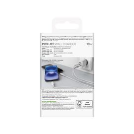 Puro PROLITE 10W 2x USB-A wall charger + USB-A - USB-C cable 1.2m - white | Techbox