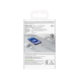 Puro PROLITE 20W USB-A / USB-C wall charger + USB-C - USB-C cable 1.2m - white | Techbox