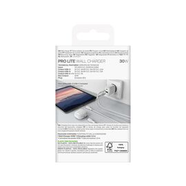 Puro PROLITE 30W USB-A / USB-C wall charger + USB-C - USB-C cable 1.2m - white | Techbox