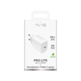 Puro PROLITE 30W USB-C Wall Charger - White | Techbox