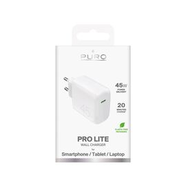 Puro PROLITE 45W USB-C Wall Charger - White | Techbox