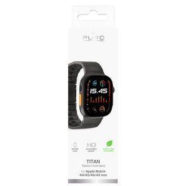 Puro TITAN Stainless Steel Apple Watch Band 42/44/45/49mm - Black - Accessories - Smartwatches & Accessories - Techbox