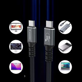 Wozinsky WPS-UY41S USB-C Thunderbolt 4 Cable 240W 1m 4K - Black