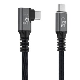 Wozinsky WPS3-UY41S USB-C Thunderbolt 4 240W 1m 4K Angled Cable - Black