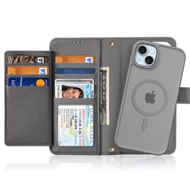 Dux Ducis Lawa Leather Case for iPhone 15 - Gray | Techbox