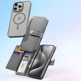 Dux Ducis Lawa Leather Case for iPhone 15 Pro - Gray | Techbox