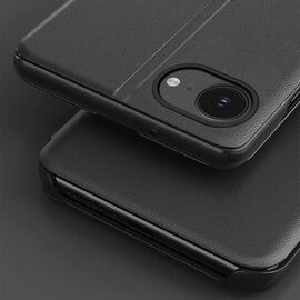 Eco Leather View Case elegant case with flap and stand for iPhone 16e - black - Apple Cases - Cases - Techbox