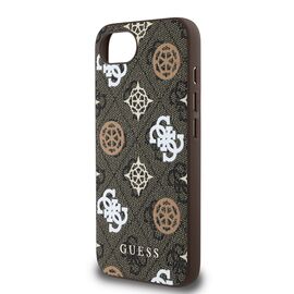 Guess PU 4G Peony case with MagSafe for iPhone 16e - brown - Apple Cases - Cases - Techbox