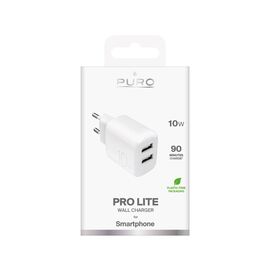 Puro PROLITE 10W 2x USB-A Wall Charger - White | Techbox