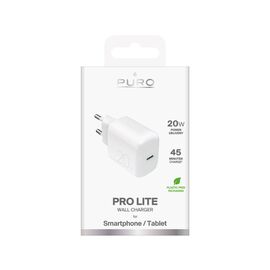 Puro PROLITE 20W USB-C Wall Charger - White | Techbox
