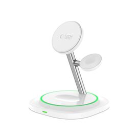 Tech-Protect QI15W-A46 3in1 Magnetic MagSafe Inductive Charger - White