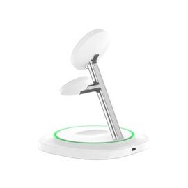 Tech-Protect QI15W-A46 3in1 Magnetic MagSafe Inductive Charger - White