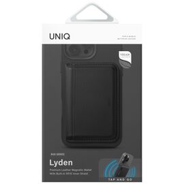 Uniq Lyden DS RFID Magnetic Wallet with Phone Stand - Black | Techbox