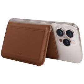Uniq Lyden DS RFID Magnetic Wallet with Phone Stand - Brown | Techbox