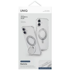 Uniq Swivix 360 Rotating Kickstand Case for iPhone 16 Plus - Transparent | Techbox