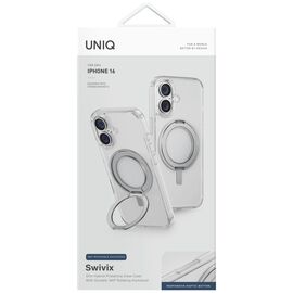 Uniq Swivix 360 Rotating Kickstand Case for iPhone 16 - Transparent | Techbox