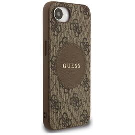 Guess 4G Circle Classic Logo MagSafe case for iPhone 16e - brown | Techbox