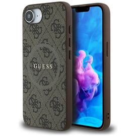 Guess 4G Ring Classic Logo MagSafe iPhone 16e Case - Brown | Techbox