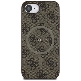 Guess 4G Ring Classic Logo MagSafe iPhone 16e Case - Brown | Techbox