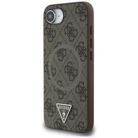 Guess 4G Ring Triangle Logo MagSafe iPhone 16e Case - Brown | Techbox
