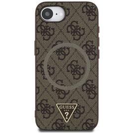 Guess 4G Ring Triangle Logo MagSafe iPhone 16e Case - Brown | Techbox
