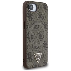 Guess 4G Ring Triangle Logo MagSafe iPhone 16e Case - Brown | Techbox