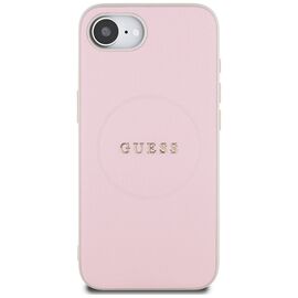 Guess Grained Ring MagSafe iPhone 16e Case - Pink | Techbox