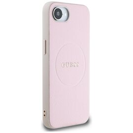 Guess Grained Ring MagSafe iPhone 16e Case - Pink | Techbox