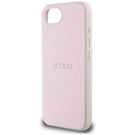 Guess Grained Ring MagSafe iPhone 16e Case - Pink | Techbox