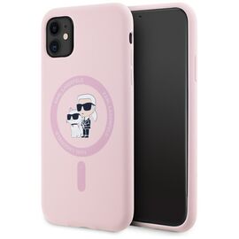Karl Lagerfeld Silicone Karl&amp;Choupette MagSafe iPhone 11 Case - Pink - Uncategorized Cases (2) - Cases - Techbox