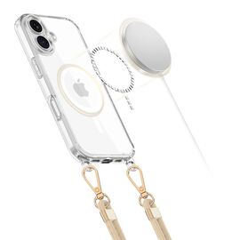 Tech-Protect FlexAir Chain MagSafe iPhone 16e Case - Black/Beige | Techbox