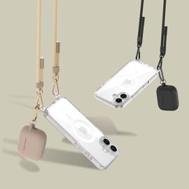 Tech-Protect FlexAir Chain MagSafe iPhone 16e Case - Black/Beige | Techbox