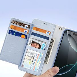 Dux Ducis Lawa iPhone 16 Pro Leather Case with Detachable Magnetic Wallet - Blue - Apple Cases - Cases - Techbox