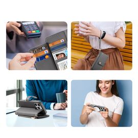 Dux Ducis Lawa iPhone 16 Pro Leather Case with Detachable Magnetic Wallet - Gray - Apple Cases - Cases - Techbox