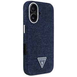 Guess Denim Triangle Logo MagSafe iPhone 16 Case - Blue - Apple Cases - Cases - Techbox