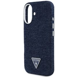 Guess Denim Triangle Logo MagSafe iPhone 16 Case - Blue - Apple Cases - Cases - Techbox
