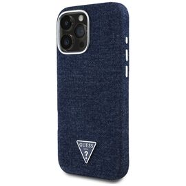 Guess Denim Triangle Logo MagSafe iPhone 16 Pro Case - Blue - Apple Cases - Cases - Techbox