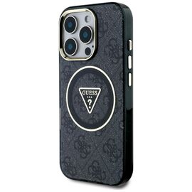 Guess IML Metal Glitter 4G Circle Triangle MagSafe Case for iPhone 16 Pro - Black - Apple Cases - Cases - Techbox