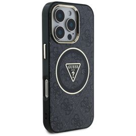 Guess IML Metal Glitter 4G Circle Triangle MagSafe Case for iPhone 16 Pro - Black - Apple Cases - Cases - Techbox